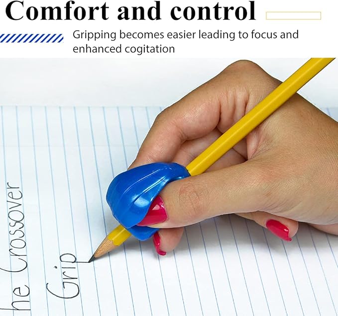 The Pencil Grip 3-Step Training Kit with 3 Premium Ergonomic Pencil Grips, Crossover Grip, Pinch Grip, Pencil Grip (MXG-003), 1 Count (Pack of 1)