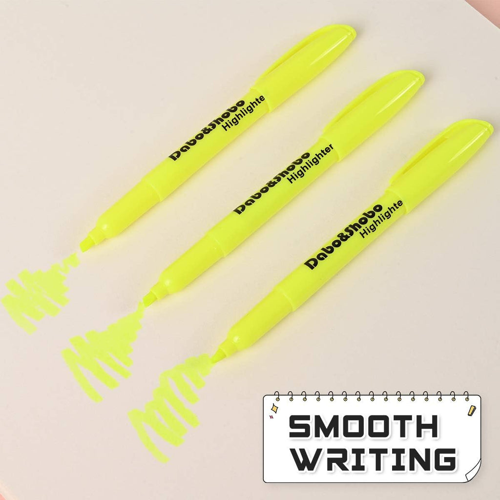 Dabo&Shobo Yellow highlighter, 60 Pack -bright color, chisel tip, for Adults Highlighting in the Home School Office …