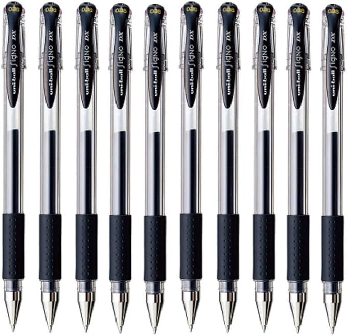 uni-ball Signo Dx Um-151 Gel Ink Pen - 0.38 Mm - 10 Pcs - Black - Uni Mitsubishi Pencil