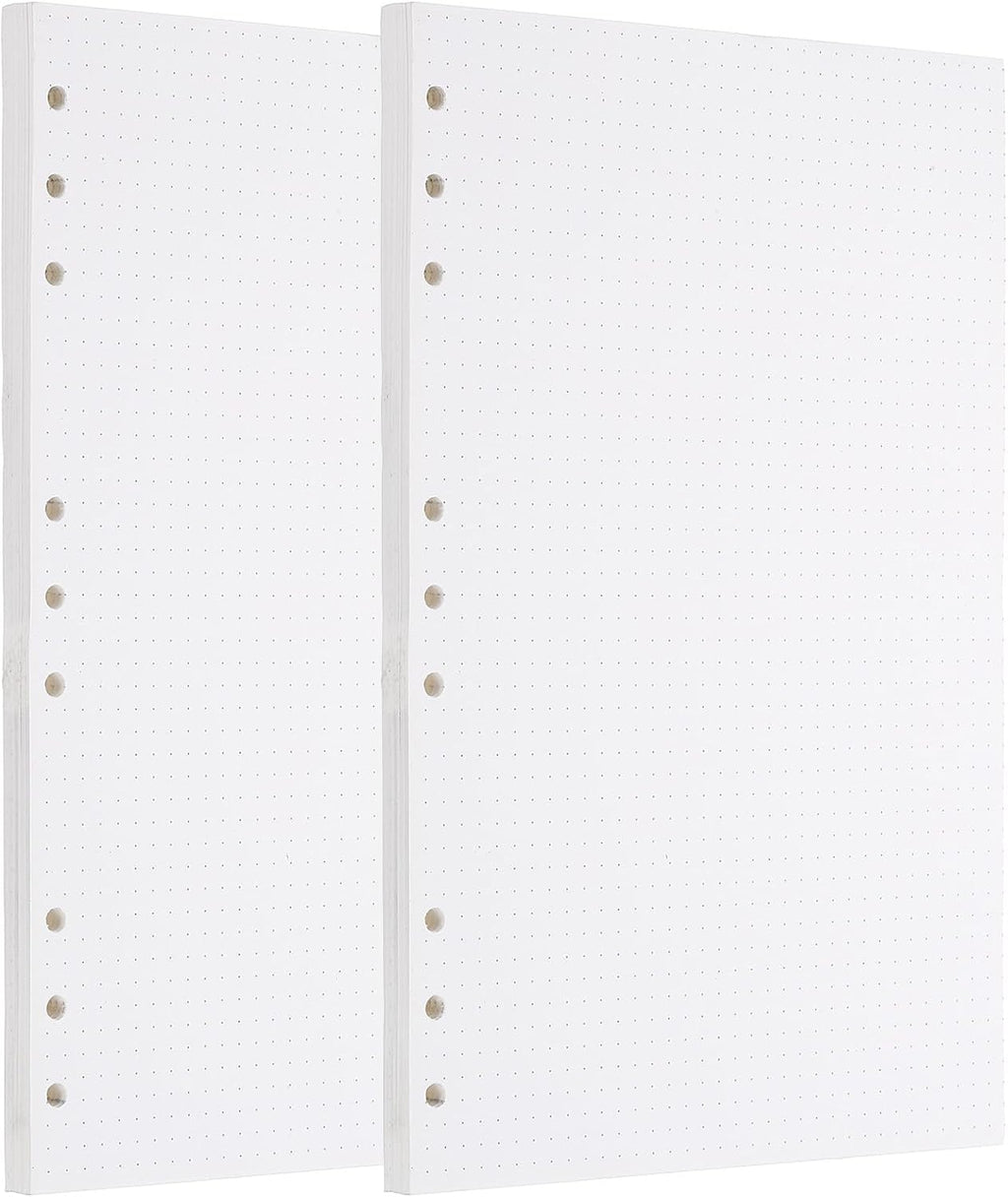 PATIKIL B5 Dot Grid Paper 9-Ring Binder Loose Leaf Planner Filler Paper Planner Inserts, 160 Sheets/320 Pages, Lined