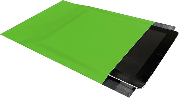 Colored Poly Mailers Pack of: Be creative with your packaging with Colored mailers (Green, 9" x 12" pack of 1000)