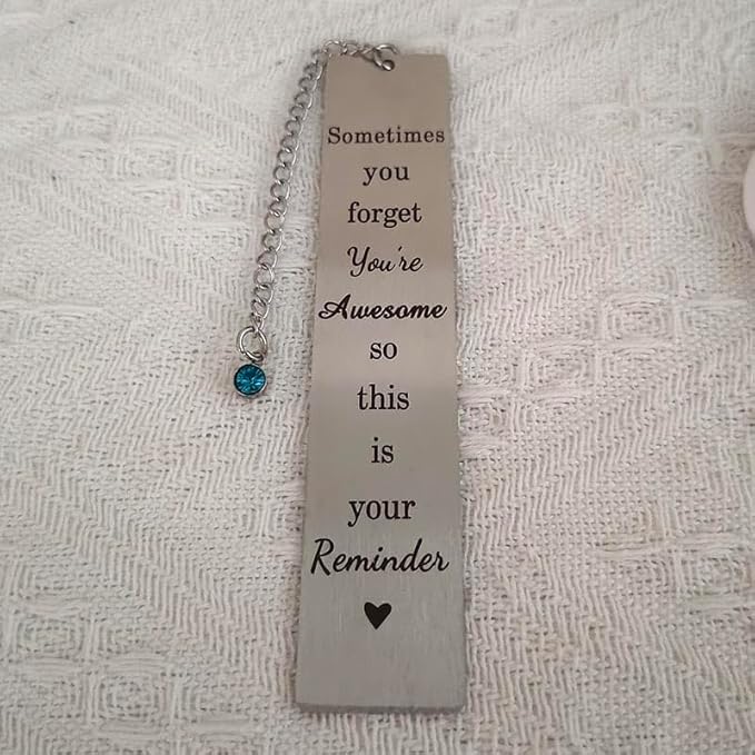Christmas Birthday Gifts Bookmarks Inspirational Gift Bookmark for Women Men Sometimes You Forget You're Awesome Gift Book Markers for Book Lovers Coworker Gifts for Bookworm