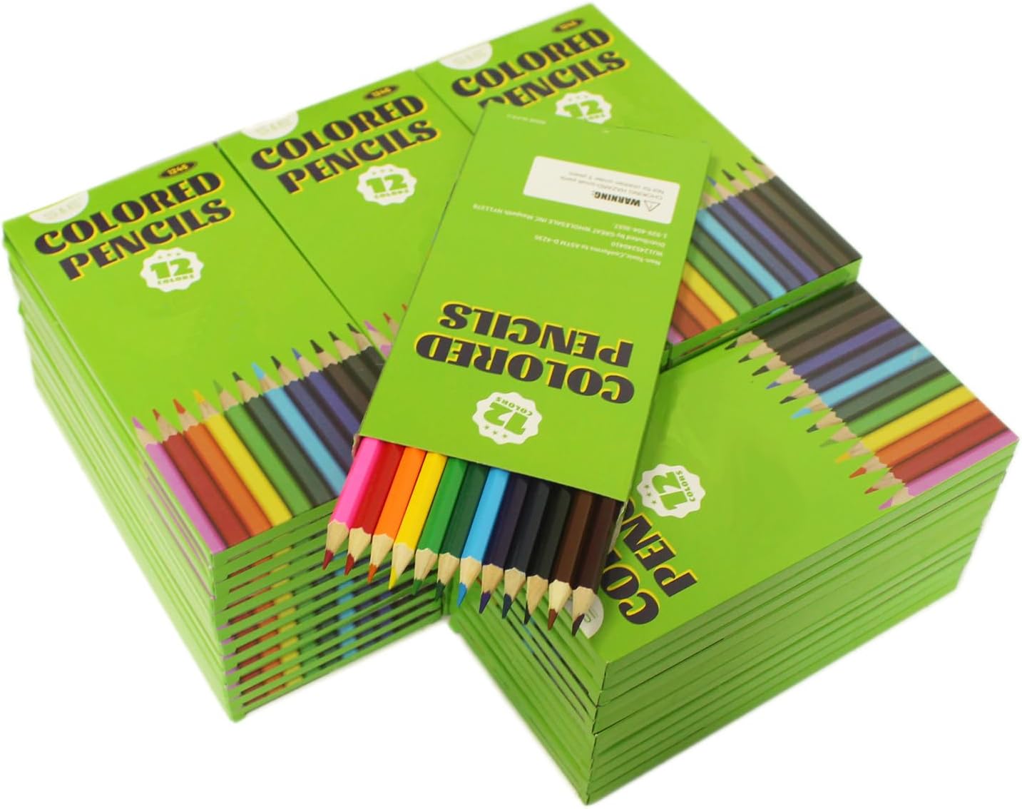 S & E TEACHER'S EDITION 576Pcs Colored Pencils, Pre-sharpened, coloring pencils for adults kids Bulk Back to School Supplies For Teachers 12 Colors, 12pcs/box, 48Boxes, Total: 576Pcs.