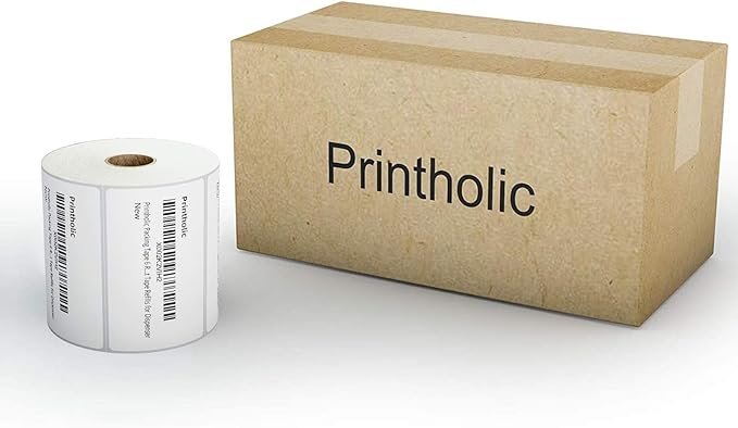 12 Rolls 2" x 1" Direct Thermal Labels for Barcodes Postage Address Shipping Labels Compatible with Rollo & Zebra Desktop Printers Adhesive - 1300 Labels/Roll