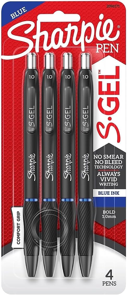 SHARPIE S-Gel BOLDPT Blue 4CT