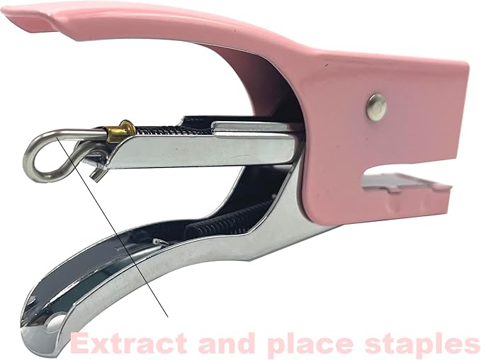 Office Stapler with 1000 Set staples,Office Stapler, Stapler for Desk Portable Durable Staplers Home Supplies (Macaron Pink)