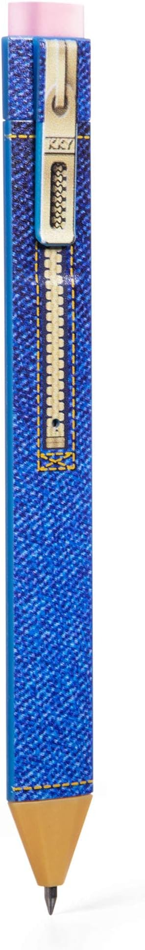 Pen Bookmark | Erasable Ballpoint Gel Pen and Bookmark 3-in-1 | Ink Novelty Pen with Eraser | Page Marker | Book Marker | Page Holder Clip | Stationery Gift Idea for Reader and Writer (Jeans)