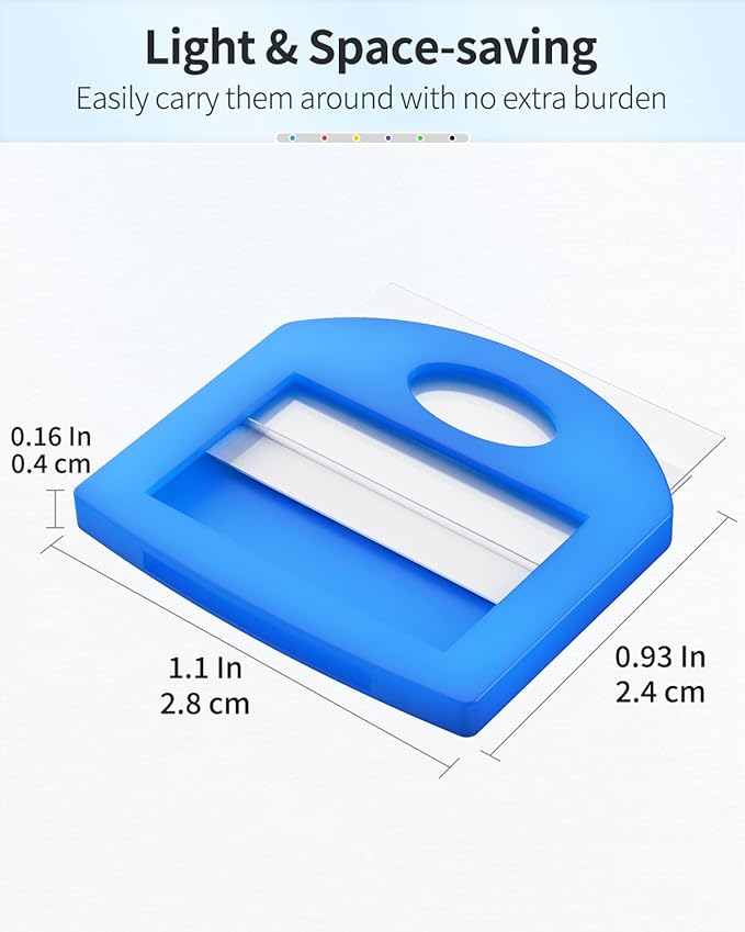 Uniclife 12 Pcs Key Cap Tags 1 Inch Key Covers Protectors with Blank Paper Labels and Clear Windows Soft Key Identifiers for Standard Regular Thin Flat House Keys (Not for Odd-Shaped Keys), 6 Colors