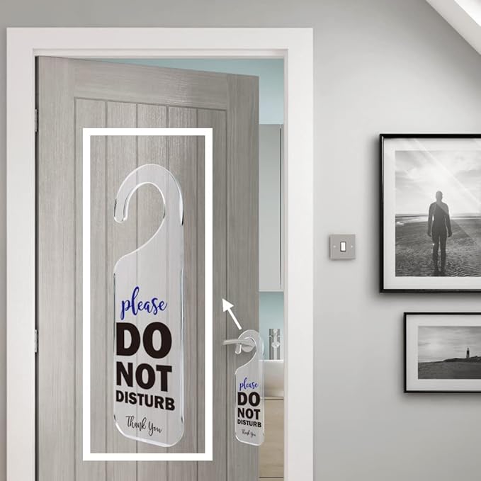 Do Not Disturb Door Sign Engraved Acrylic Hanger Handle Home Decor Acrylic Banner Acrylic Hanging Sign Door Plaque Handmade Office Hanging Sign Please Do Not Disturb