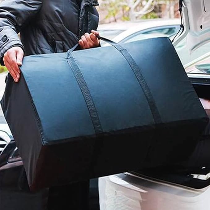 Extra Large Storage Bag for Moving Travel Bag Waterproof Large Moving Bag with Double Zippers and Reinforced Handles Large Capacity Duffle Bag for Moving Traveling Home Storage Packing