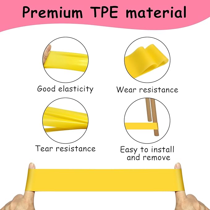 25 Pack Chair Bands for Kids with Fidgety Feet, ADHD Tools for Kids, ROOKEA Sensory Classroom Must Haves for ADHD Kids Fidget Chair Bands ADD Autism ADHD Chair Bands for Classroom Home Chairs