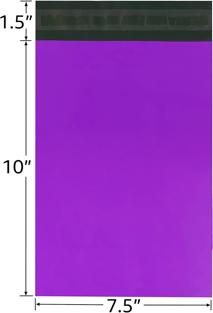 Colored Poly Mailers Pack of: Be creative with your packaging with Colored mailers (Purple, 7.5" x 10.5" pack of 500)