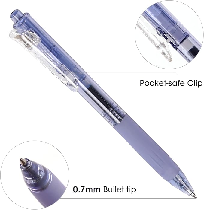 WRITECH Retractable Fine Point Gel Pens (Blue)