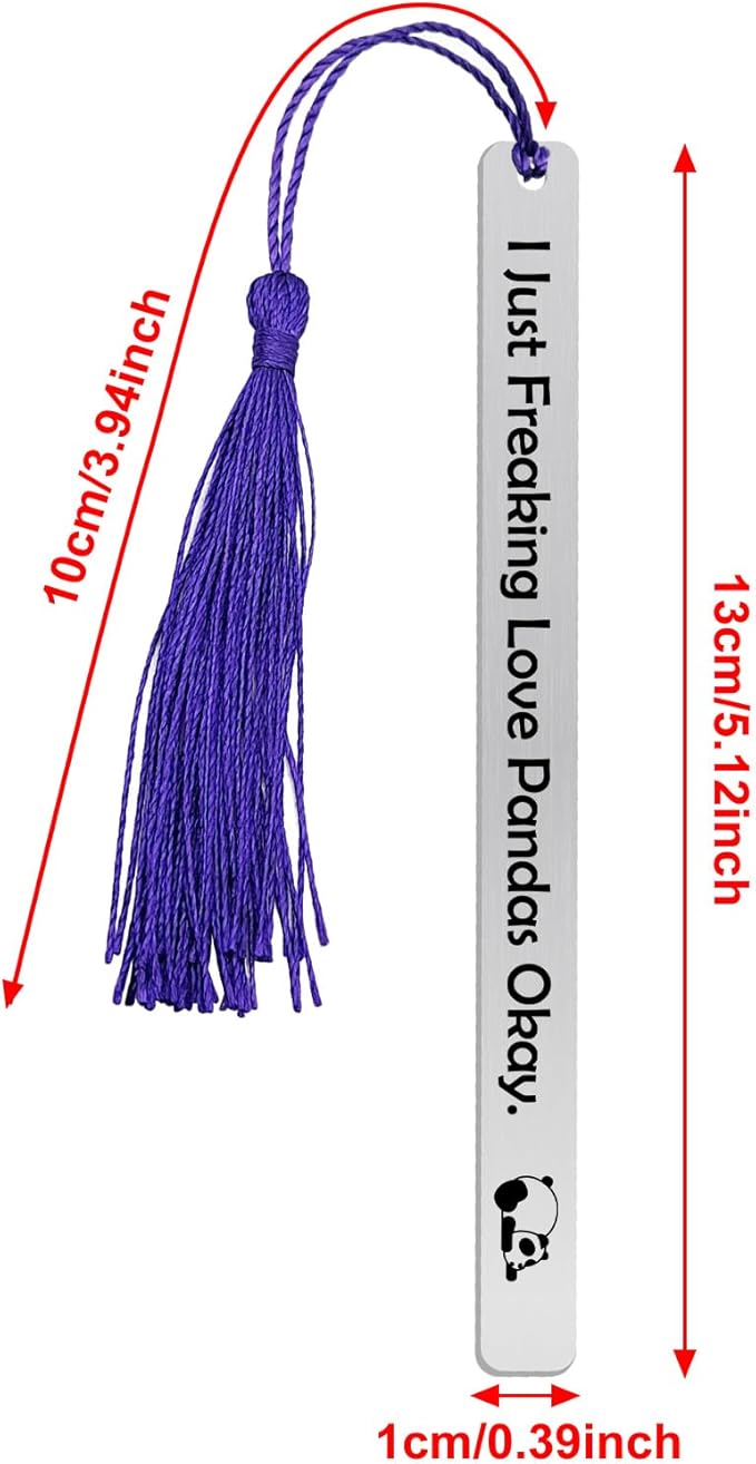 Panda Bookmark Panda Lover Gift Bookmark Book Lover Gift Animal Lover Gift for Girls Gift for Panda Lover Panda Theme Bookmark Christmas Graduation Birthday Gift for Panda Lover Daughter