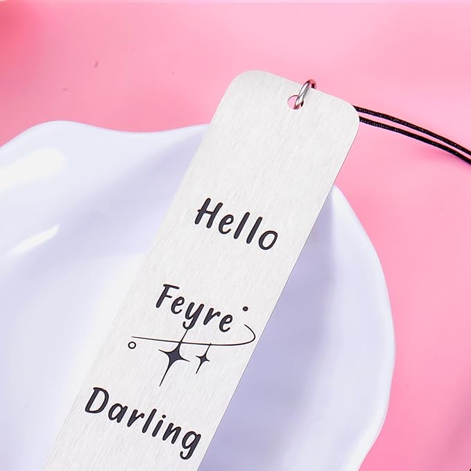 Bookmark for Women Men Novel Fans Book Lovers Reader Gifts Hello Fey Darling Merchandise Birthday Christmas Gifts for Female Friends Bookaholic Gifts Bookmark Gifts for Women