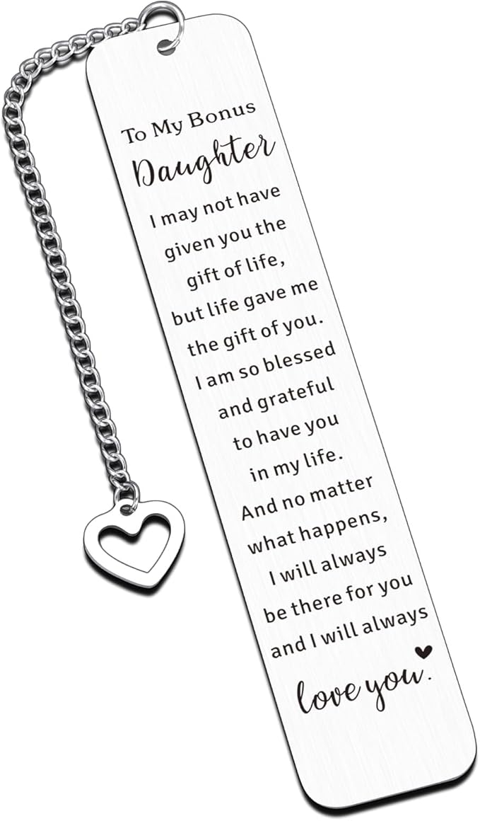 Stocking Stuffers for Teens Girls 16-18, Bonus Daughter Gifts, Daughter in Law Bookmark Gifts, Unbiological Daughter Gifts, Daughter Birthday Gifts from Mom, Bonus Daughter Christmas Gifts