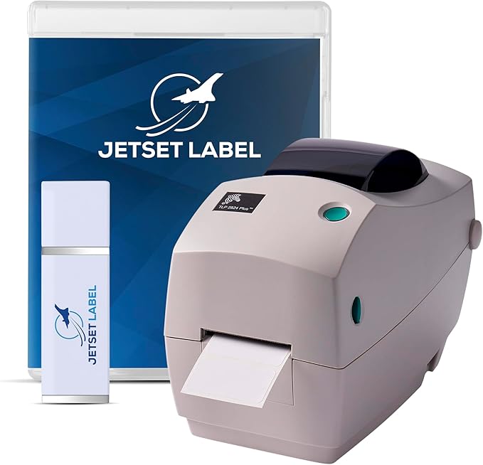 Zebra TLP 2824 Plus Thermal Transfer Desktop Monochrome Printer | 2 in Width | Serial & USB Port Connectivity 282P-101110-00 | Include Jetset Software