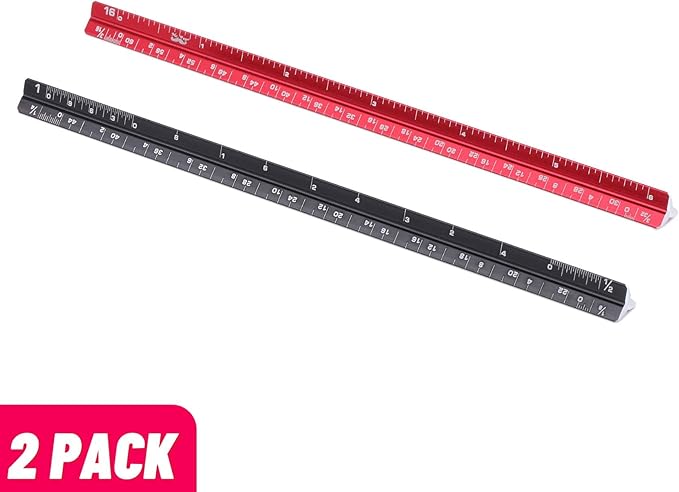Mr. Pen- 6 Inch, 2 Pack, Pocket Size Ruler, Small Architectural Scale