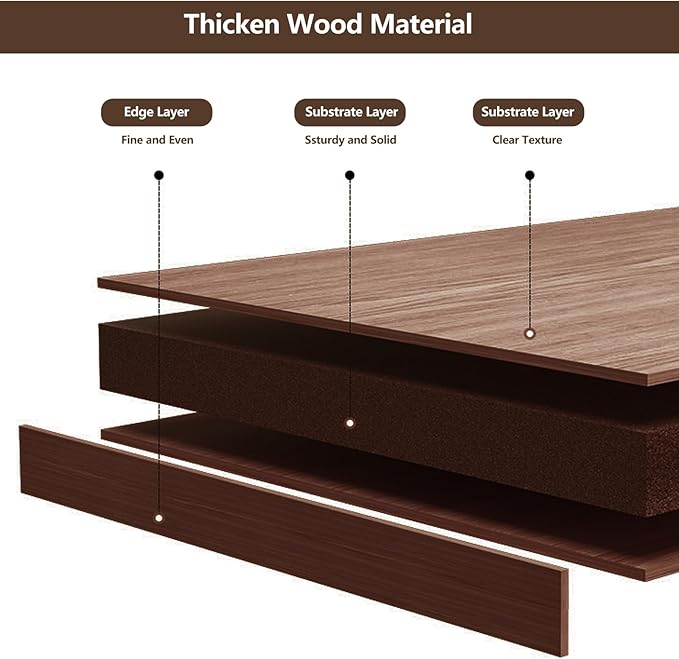 Printer Stand for Desk,2 Tier Desktop Printer Stand,Home Printer Stand with Storage Drawer,Small Printer Table,Desk Organizer Shelf for Top of Desk,Printer Rack for Fax Machine,Scanner-Walnut