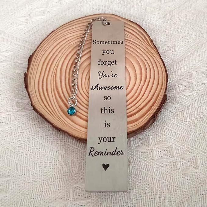 Christmas Birthday Gifts Bookmarks Inspirational Gift Bookmark for Women Men Sometimes You Forget You're Awesome Gift Book Markers for Book Lovers Coworker Gifts for Bookworm