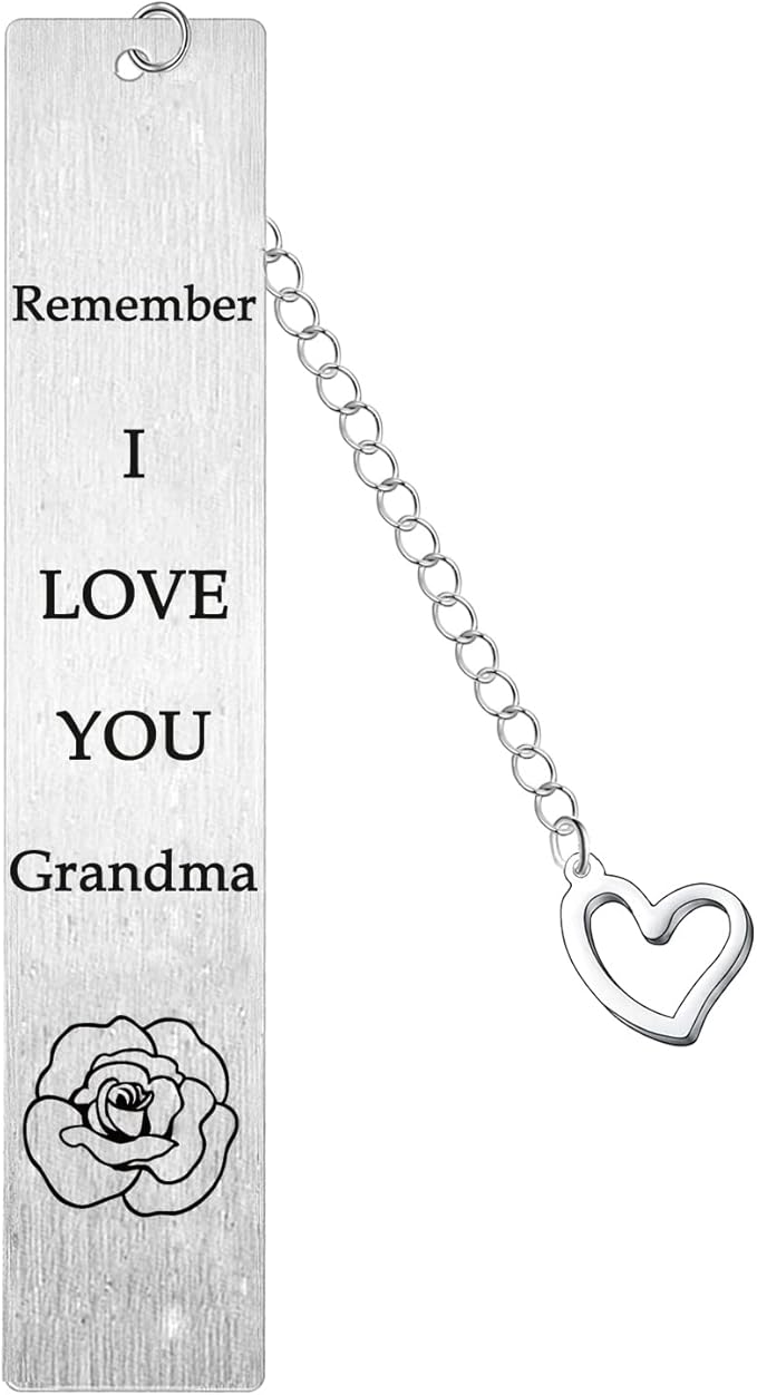 Grandma Bookmark Grandma Gifts from Granddaughter Grandson Grandma Birthday Gifts Mother's Day Gifts from Granddaughter Grandson I Love You Gifts Book Lover Gifts for Grandma Keepsake Present