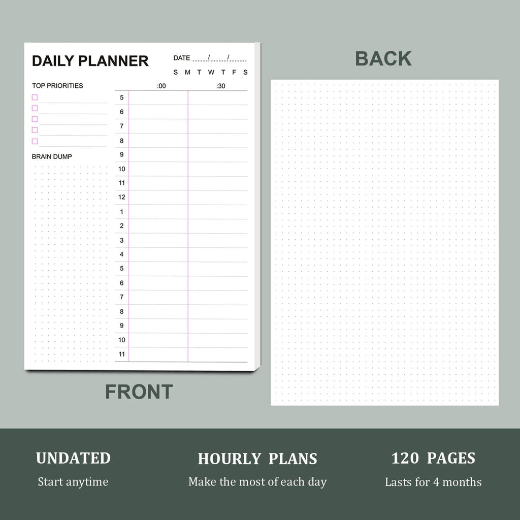 Tiankool To Do List Notepad - Daily To Do List with Priorities, Hourly Scheduler and Notes - Daily Planner Notepad for Work, Study, Appointments, 60 Tear Off Sheets Planning Pad, 7x10 Inch