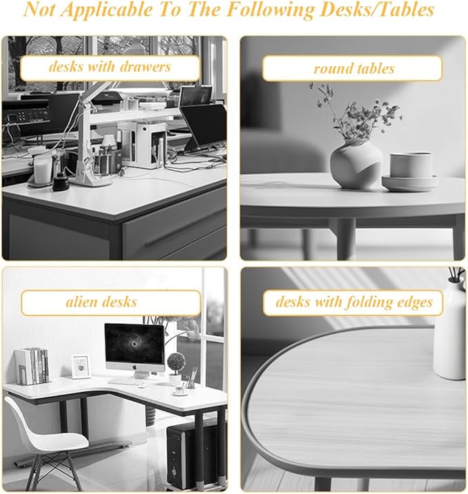 Desk Extender Support Bracket Desktop Extension Board Stand PC Keyboard Holder Arm Rest Tray Extension Plate Support Rack for Desk, 1 Set