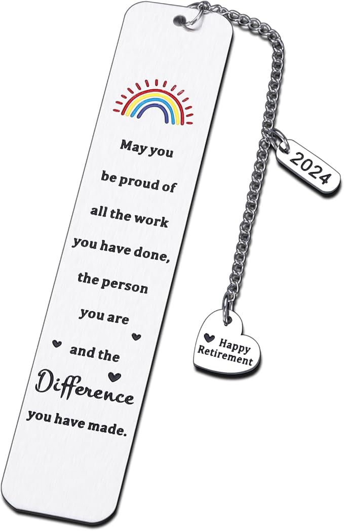Graduation Retirement Gifts for Women Christmas Retirement Bookmark Gift for Coworker Female Her Employee Women Retirement Thank You Gifts for Boss Leader Teacher May You Be Proud of All The Work You