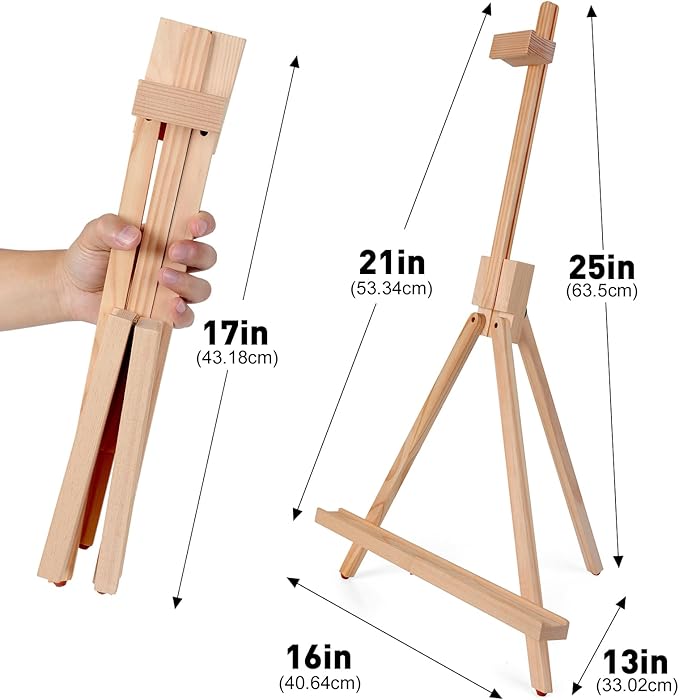 ESRICH 3 Pack Easel for Painting,Tabletop Easel A-Type Adjustable Table Easel for Painting, Holds Highest to 21" Canvas Portable Suitable,Painting Easel for Artists, Beginners, Students