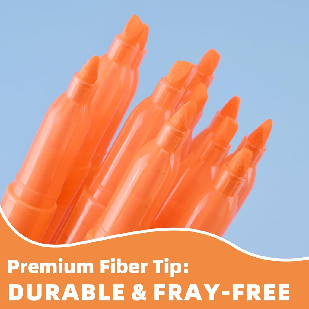 Orange Highlighters, 36 Pack, Chisel Tip Highlighter Pack, Quickly Drying, Perfect for Students Kids Adults, Office, School, Classroom Supplies