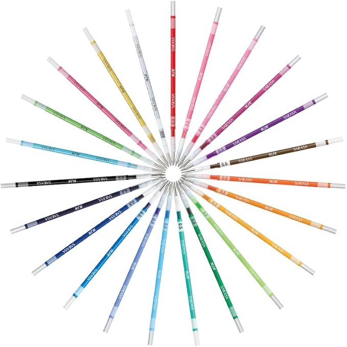 Zebra Sarasa Select B-RNJK5-BG Ballpoint Pen Refills, Sarasa NJK-0.5 Core, Blue Green, 10 Pieces