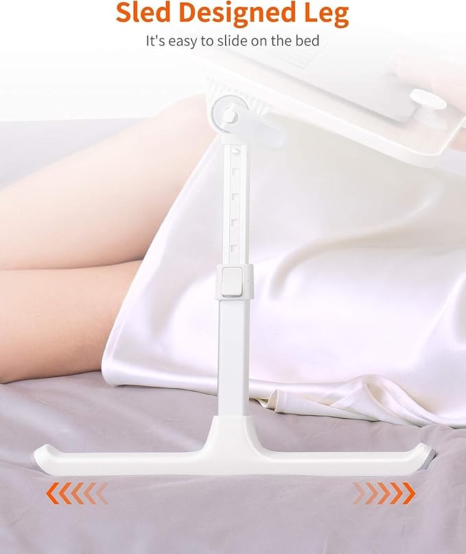 Laptop Desk for Bed, SAIJI Lap Desks Bed Trays for Eating Writing, Adjustable Computer Laptop Stand, Foldable Lap Table in Sofa and Couch（23.6 x 13Teak