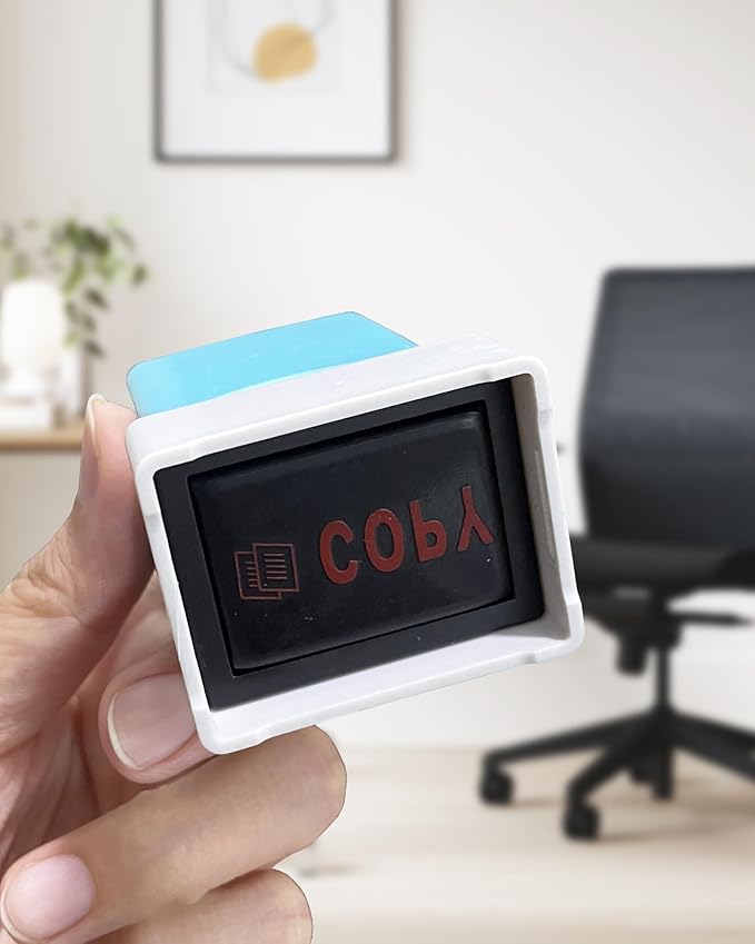 WAFJAMF Copy Stamp–Pre-Inked Office Stamp Copy Self Inking Rubber Stamp Red Ink-Medium