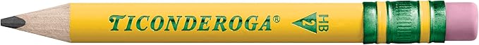 Ticonderoga My First Short Triangular Wood-Cased Pencils, #2 HB Soft, Yellow, 36 Count