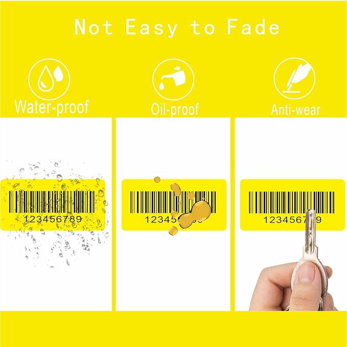 Hybsk 2x1 inch Color Direct Thermal Labels for Shipping, Barcodes, Address, Compatible with Rollo Label Printer & Zebra Desktop Printers (2"x1",Yellow)