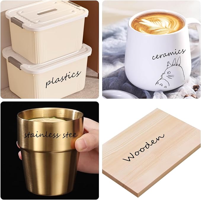 Permanent Markers, Ultra Fine Point, Black, 75 Count, 0.4mm, Fine tip permanent marker set, quick dry, waterproof, fading resists, durable, marks on paper, glass, ceramic, plastic, wood, rock, metal