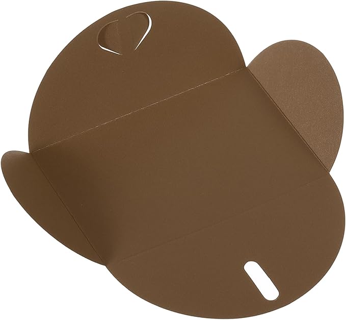 PATIKIL Gift Card Envelopes, 12 Pack Heart Shaped Clasp Small Gift Cards Holder Mini Envelope for Birthdays Weddings, Brown