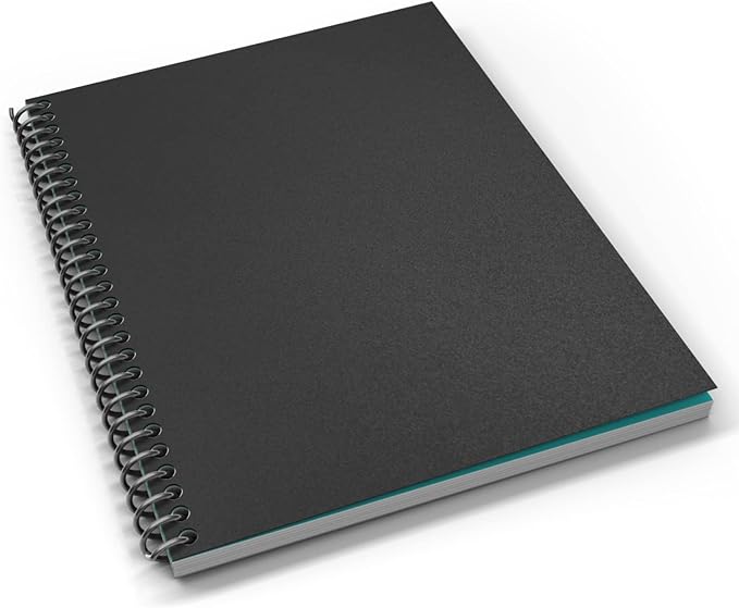 Binditek 10 Pack 20 Mil Sand-Textured Polycover - Super Heavyweight for Business Reports and Proposals - Lightly Textured Sand Finish - with Square Corners, Un-Punched, Black Color, Office Supplies