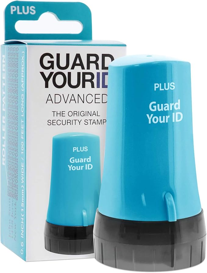 PLUS The Original Guard Your ID Advanced Security Roller 2.0 for Identity Theft Prevention Stamping Turquoise