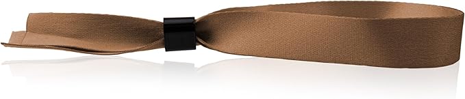 Wristco 100 Copper Cloth Event Wristbands – Plastic Closure to Prevent Transfer or Reuse – Premium-Grade Fabric Bracelets for Party Entry, Summer Camp, VIP Identification, Drink Ticket ID