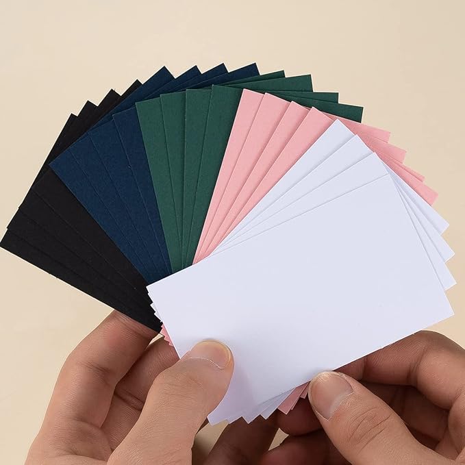 100 Pack Thick Paper Cardstock Blank Heavy Cards Stock for Invitations, Greeting Cards Making, Postcards, Photos, 250GSM Thick Paper (Black, 3x5 inches)