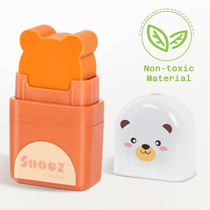 Sooez 8 Pack Pencil Erasers with Clean up Roller, Cute Erasers for Kids, Animal Fun Eraser with Shaving Roller and Cover, for Teacher Class Favor School Supplies Home Office Party