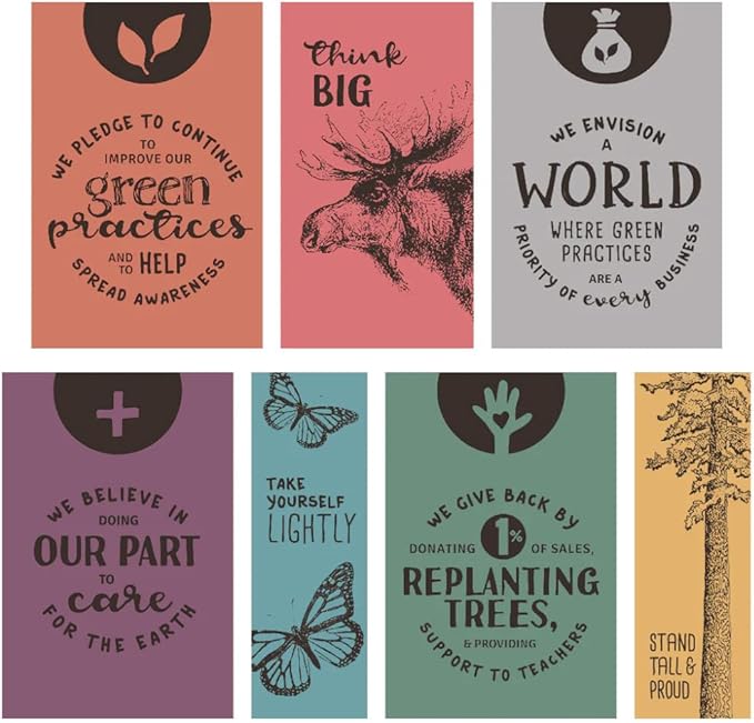 Advice from Nature 3 Bookmark Farm Set, Laminated with Glossy Finish, Printed on Recycled Paper - Barn, Horse, Dog (AMBM-Farm)