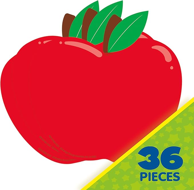 Eureka Apple Paper Cut-Out Classroom Decorations for Teachers, 36 Pieces