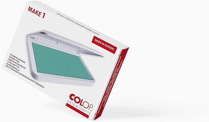 COLOP Make Series, Ink Stamp Pads, with Non-Toxic Premium Ink, Water-Based Acid-Free (Fresh Mint, Make 1-1-15/16" x 3-1/2")