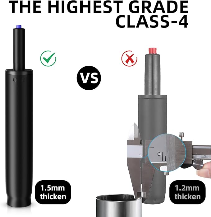 Sytopia Office Chair Cylinder Replacement - Heavy Duty Pneumatic Gas Lift Piston for Desk Chairs and Gaming Chairs - Universal Fit (11.5" ~ 17.5")
