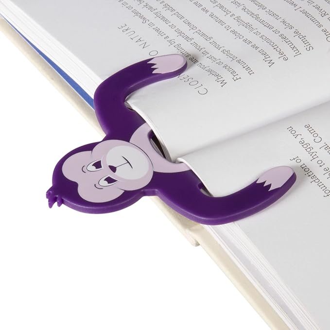 Page Pals Bookmark Bookholder | Page Holder | Music Holder Clip | Music Paper Holder | Magazine, Cookbook | Reading in Bed at Home | Office, Desk, Kitchen Use | Novelty Reading Gift Idea (Ape)