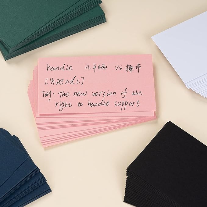 100 Pack Thick Paper Cardstock Blank Heavy Cards Stock for Invitations, Greeting Cards Making, Postcards, Photos, 250GSM Thick Paper (Black, 3x5 inches)