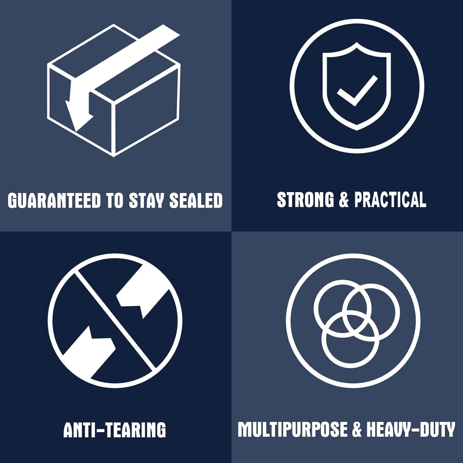 PANDRI Packing Tape, 36 Rolls Heavy Duty Clear Packaging Tape for Shipping Packaging Moving Sealing, 2 inches Wide, 65 Yards Per Roll, Total 2340 Yards