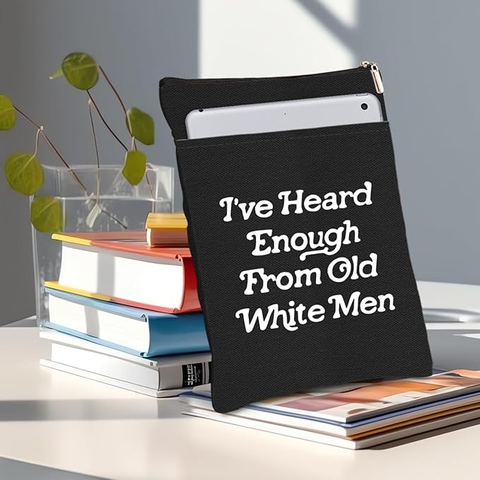 Book Themed Gifts Waterproof Book Sleeve Book Pouch Equality Rights Reading Gifts for Women Readers Friend Book Covers for Paperbacks Book Accessories Book Protector with Zipper and Front Pocket